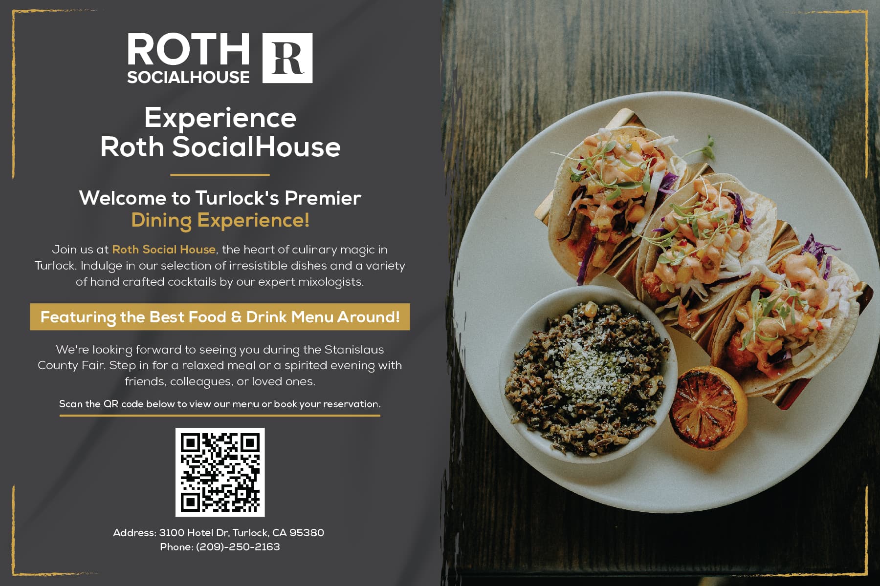 Hospitality menu and print design