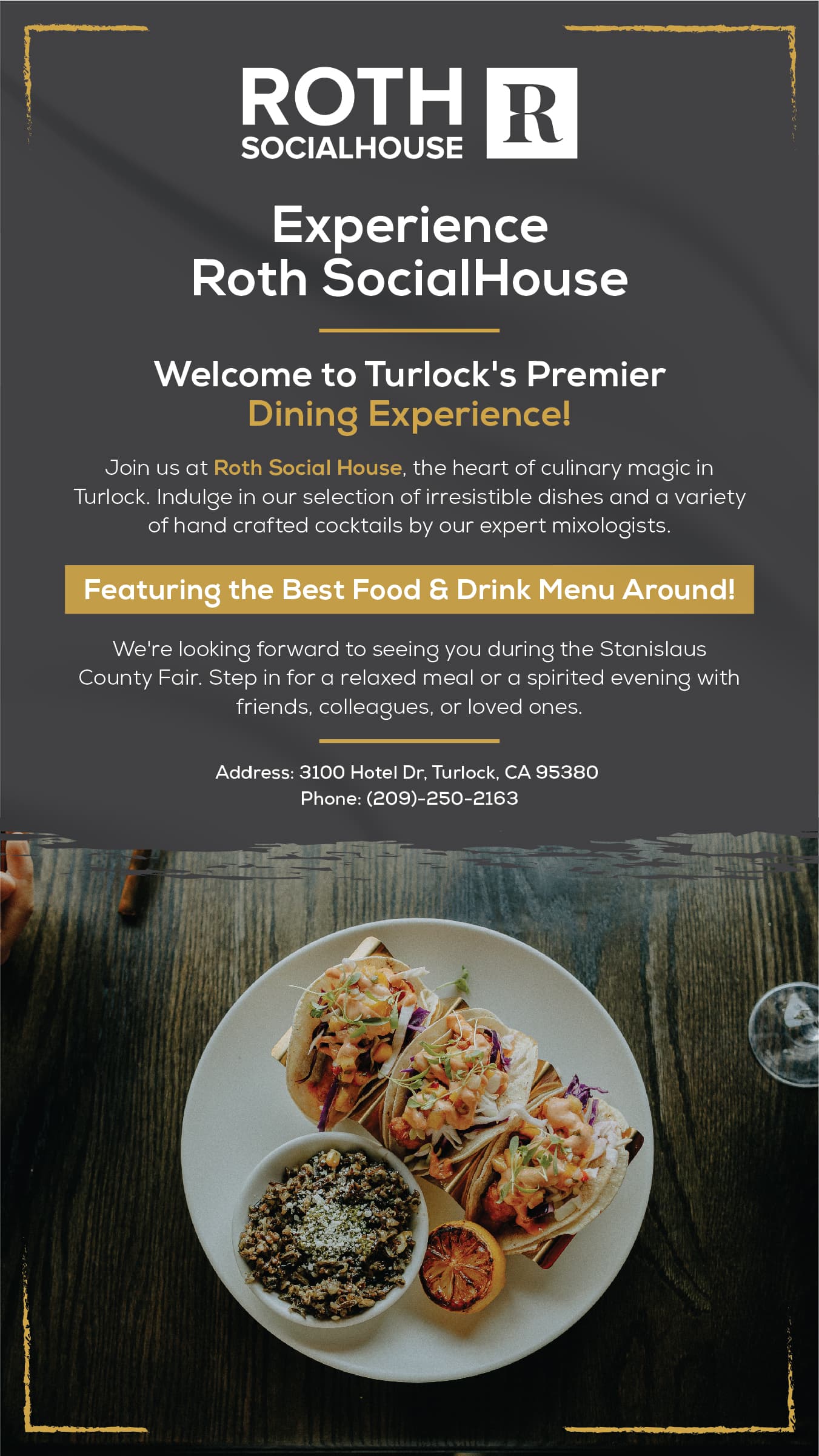 Hospitality campaign design in portrait format