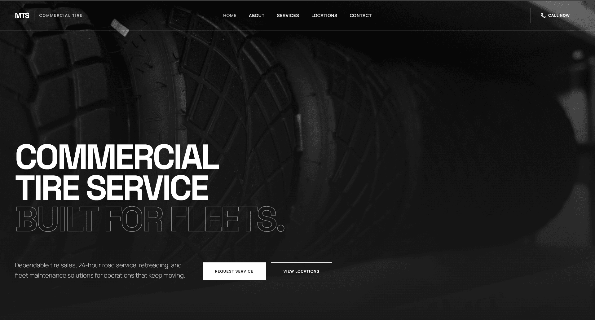 MTS Commercial Tyre website design in Figma